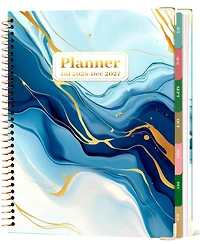 Gnuadz Planner 2026-2027 Marble Calendar Spiral Agenda