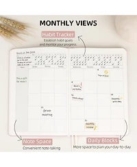 Gnuadz 2026 Undated Planner Monthly Weekly Daily Hardcover