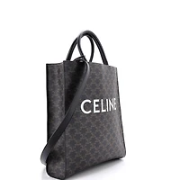 Pre-Owned Celine Medium Vertical Cabas Tote Triomphe Coated Canvas