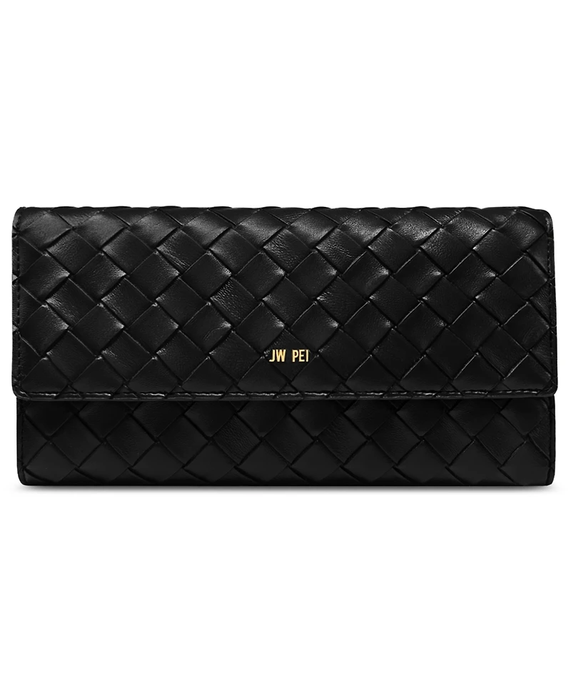 Jw Pei Pebbled Gold-Tone Hardware Wallet