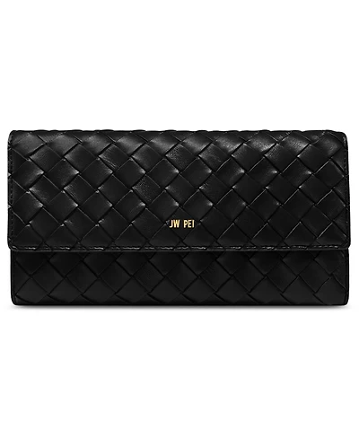Jw Pei Pebbled Gold-Tone Hardware Wallet