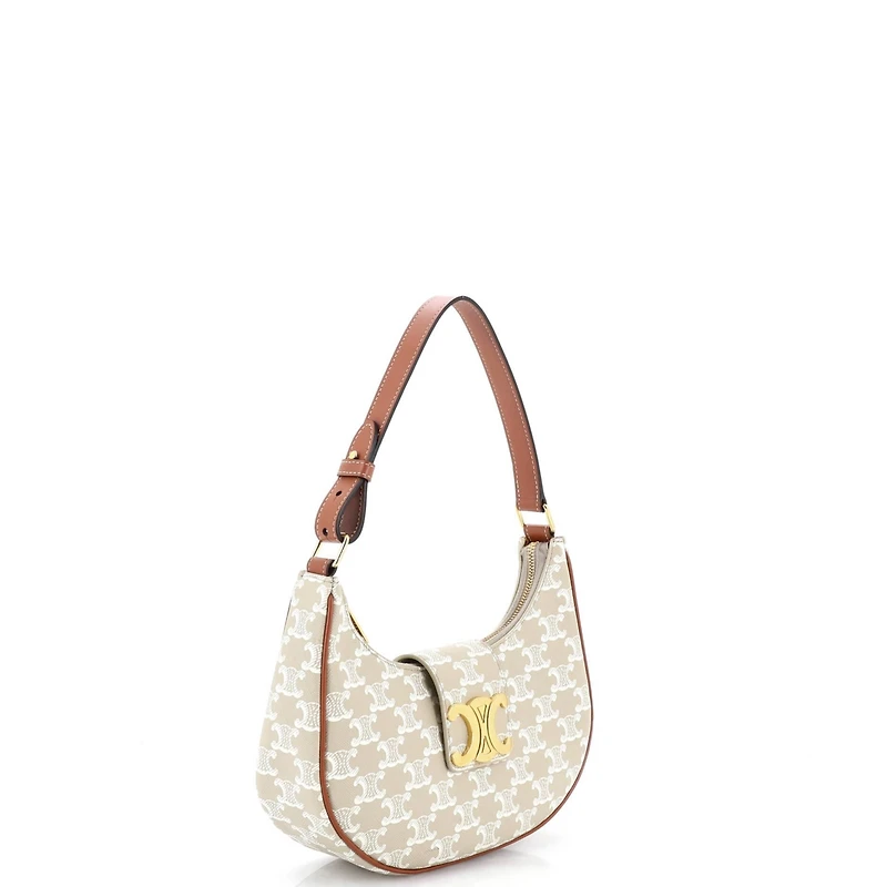 Pre-Owned Celine Ava Triomphe Bag Triomphe Coated Canvas
