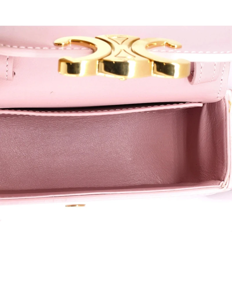 Pre-Owned Celine Mini Triomphe Shoulder Bag Smooth Calfskin