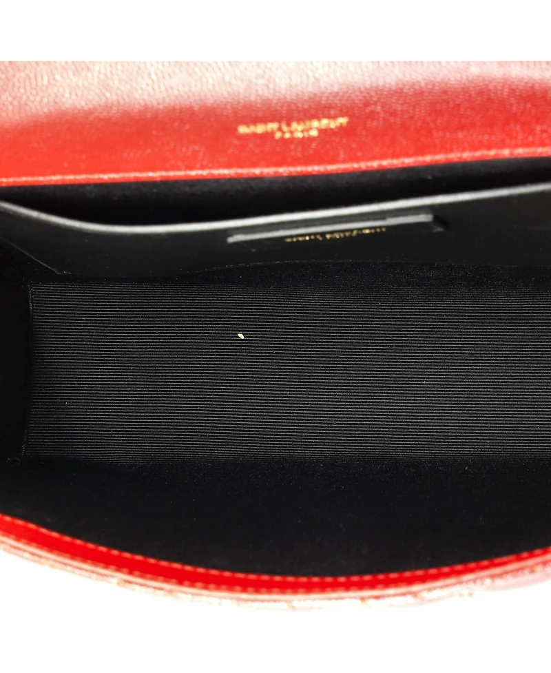 Pre-Owned Saint Laurent Medium Classic Monogram Envelope Satchel Mixed Matelasse Leather