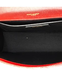 Pre-Owned Saint Laurent Medium Classic Monogram Envelope Satchel Mixed Matelasse Leather