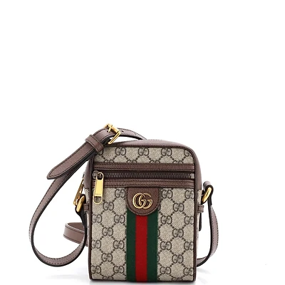 Pre-Owned Gucci Mini Ophidia Messenger Bag Gg Coated Canvas