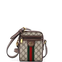 Pre-Owned Gucci Mini Ophidia Messenger Bag Gg Coated Canvas