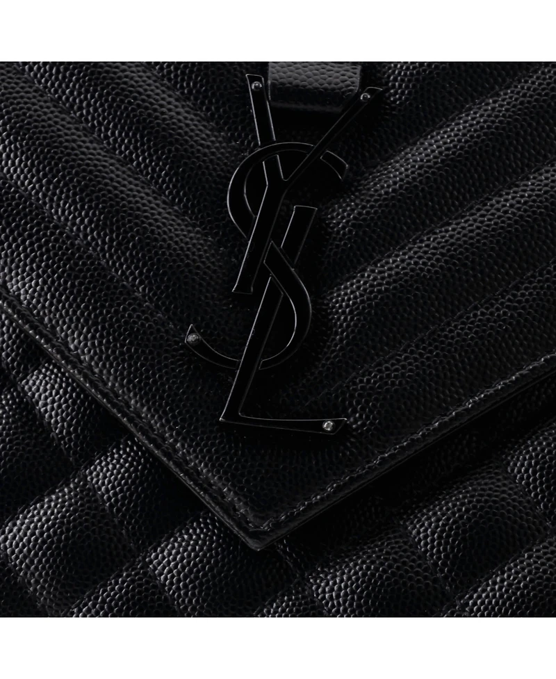 Pre-Owned Saint Laurent Medium Classic Monogram Envelope Satchel Mixed Matelasse Leather