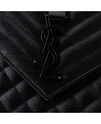 Pre-Owned Saint Laurent Medium Classic Monogram Envelope Satchel Mixed Matelasse Leather