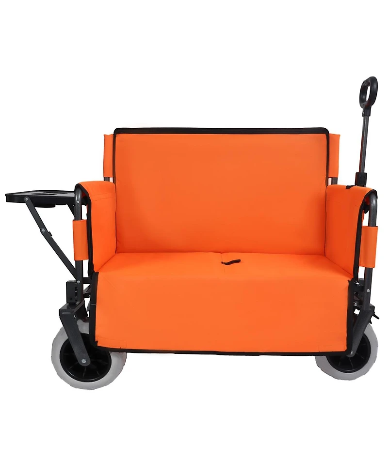 Streamdale Furniture 3-in-1 Folding Wagon with Bench, Tabletop and 500lb Capacity