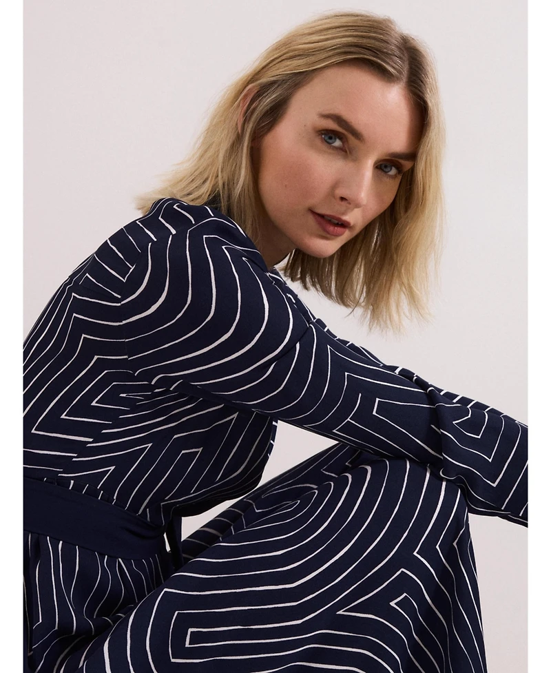 Phase Eight Women's Charlotte Long-Sleeve Belted Midi Dress
