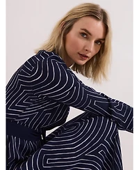 Phase Eight Women's Charlotte Long-Sleeve Belted Midi Dress
