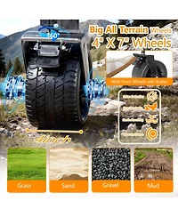Streamdale Furniture Heavy Duty Double-Layer Collapsible Wagon with All-Terrain Wheels