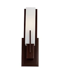 Possini Euro Design Midtown Modern Wall Light Sconces Set of 2 Hardwire 4 1/2" Fixture Glass Shade for Bedroom Bathroom Vanity Reading
