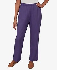 Alfred Dunner Women's Grand Bazaar Textured Pull-On Pants