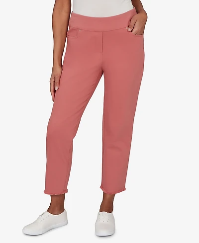 Alfred Dunner Women's Camden Market Rosewood Super Stretch Ankle Jeans