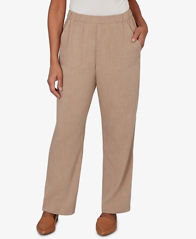 Alfred Dunner Women's Grand Bazaar Textured Pull-On Pants
