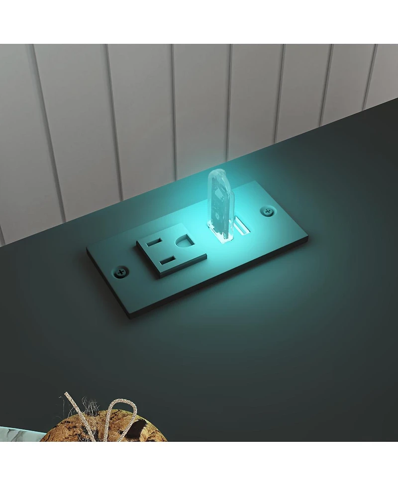 Streamdale Furniture Smart Nightstand with Charging Station, Night Light, and Storage