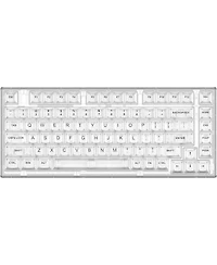 Lofree X75 82-Key Hot-Swappable Mechanical Keyboard with Transparent Keycaps, 75% Layout Gasket Mount Rgb Backlit, Wired