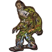 SunsOut Out of the Forest Bigfoot 850 piece Jigsaw Puzzle for Adults Special Shape
