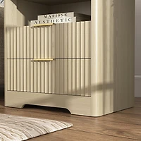 Streamdale Furniture Smart Nightstand with Charging Station and Storage Cabinet