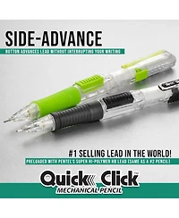 Pentel Quick Click Mechanical Pencil, 0.7mm, Plus Lead and Eraser, 8-pack