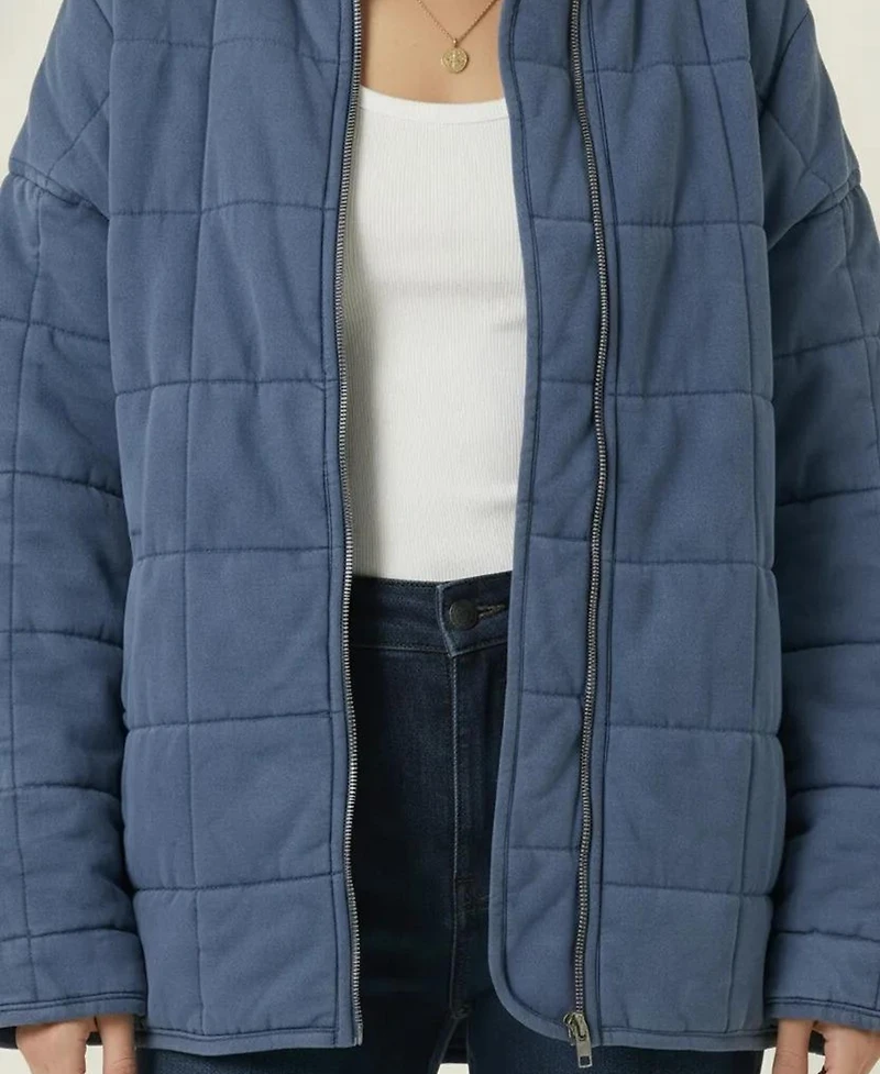 Modenaire Women's Quilted Fleece Long Sleeve Jacket