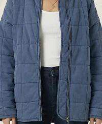Modenaire Women's Quilted Fleece Long Sleeve Jacket