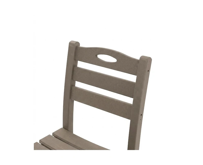 sumyeg Set of 2 Hdpe Patio Dining Chairs, Armless Outdoor Side Chairs