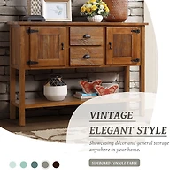 Streamdale Furniture 46'' Solid Wood Sideboard Console Table with 2 Drawers and Storage