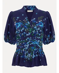 Phase Eight Women's Safa Puff Sleeve Floral Blouse