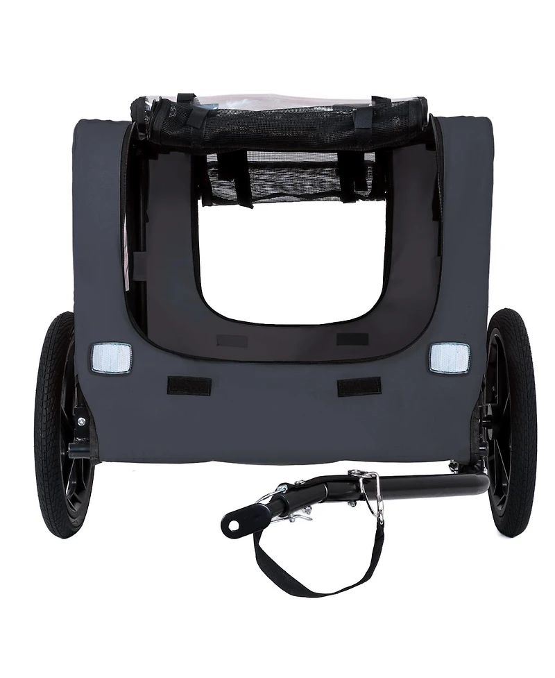 Streamdale Furniture Heavy Duty Collapsible Pet Bike Trailer with 16-Inch All-Terrain Wheels