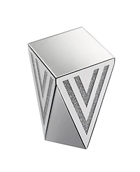 Streamdale Furniture Inverted Triangular Crystal Diamond Inlaid Square Side Table