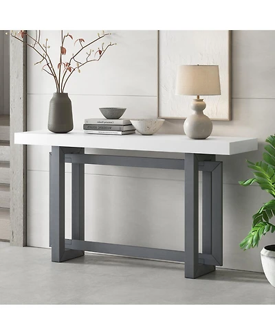 Streamdale Furniture 59.1'' Triple Rectangle Console Table with Pine Veneer and Wood Legs