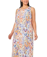 Msk Plus Size Sleeveless Round Neck Maxi Dress