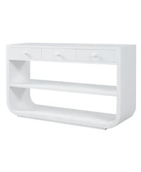 Streamdale Furniture Modern Curved Console Table with 3 Drawers and 2 Shelves