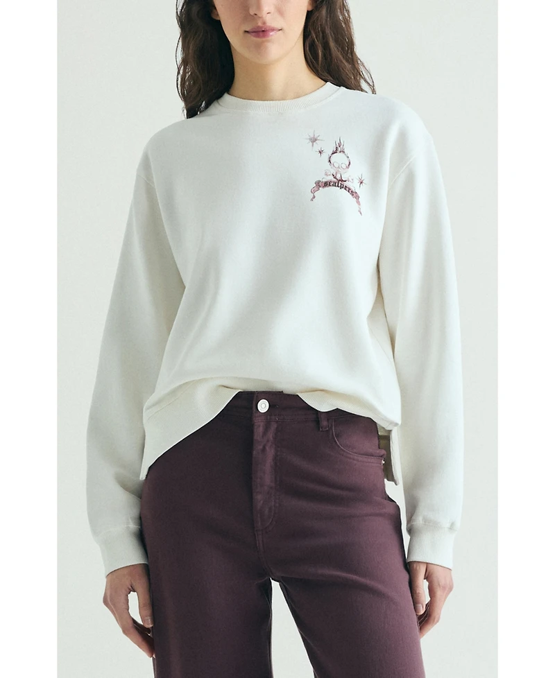 Scalpers Women's Skull Printed Sweatshirt
