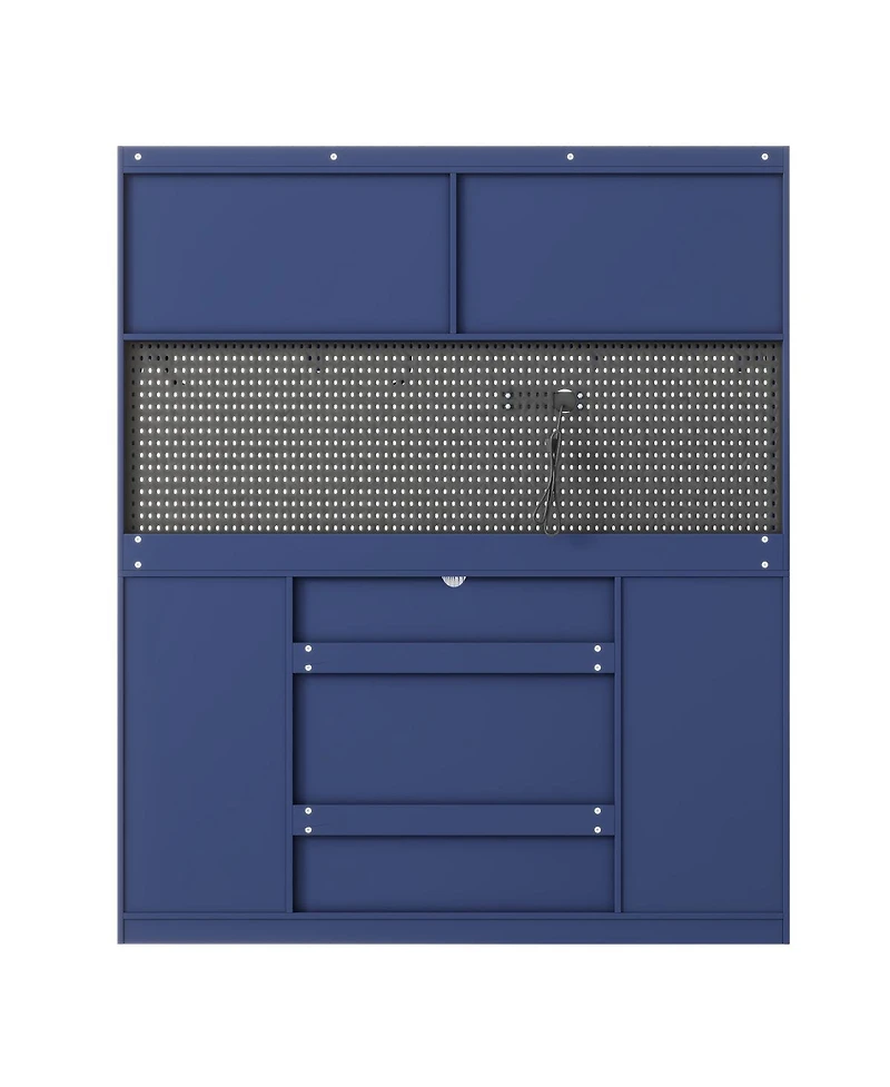 Streamdale Furniture 63'' W Freestanding Buffet with Hutch, Coffee Bar Storage Cabinet