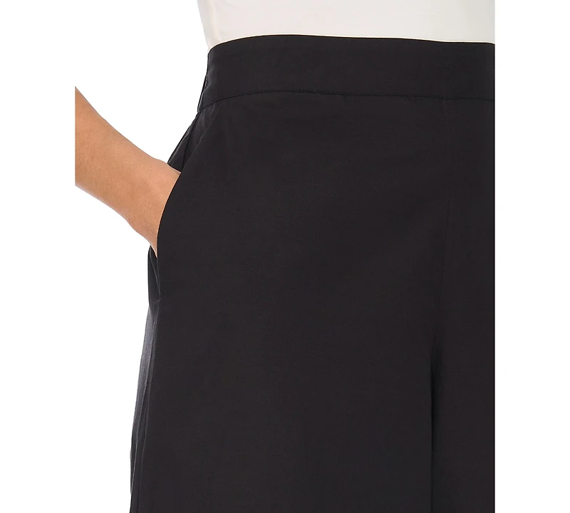 Vince Camuto Women's High Rise Tie-Waist Scallop Hem Pants
