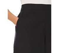 Vince Camuto Women's High Rise Tie-Waist Scallop Hem Pants