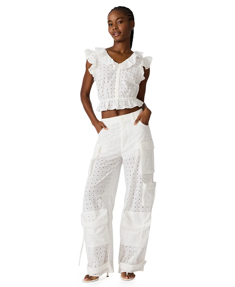 Steve Madden Women's Wide-Leg Barrel Pants
