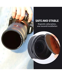 K&F Concept 62mm 3 Piece Magnetic Lens Filter Kit with Mcuv, Cpl and ND1000 Hd Filters