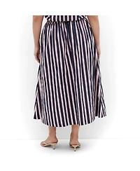 City Chic Women's Holiday Bloom Print Midi Skirt