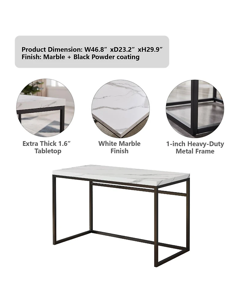 Streamdale Furniture Home Office Desk, Marble