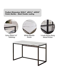 Streamdale Furniture Home Office Desk, Marble