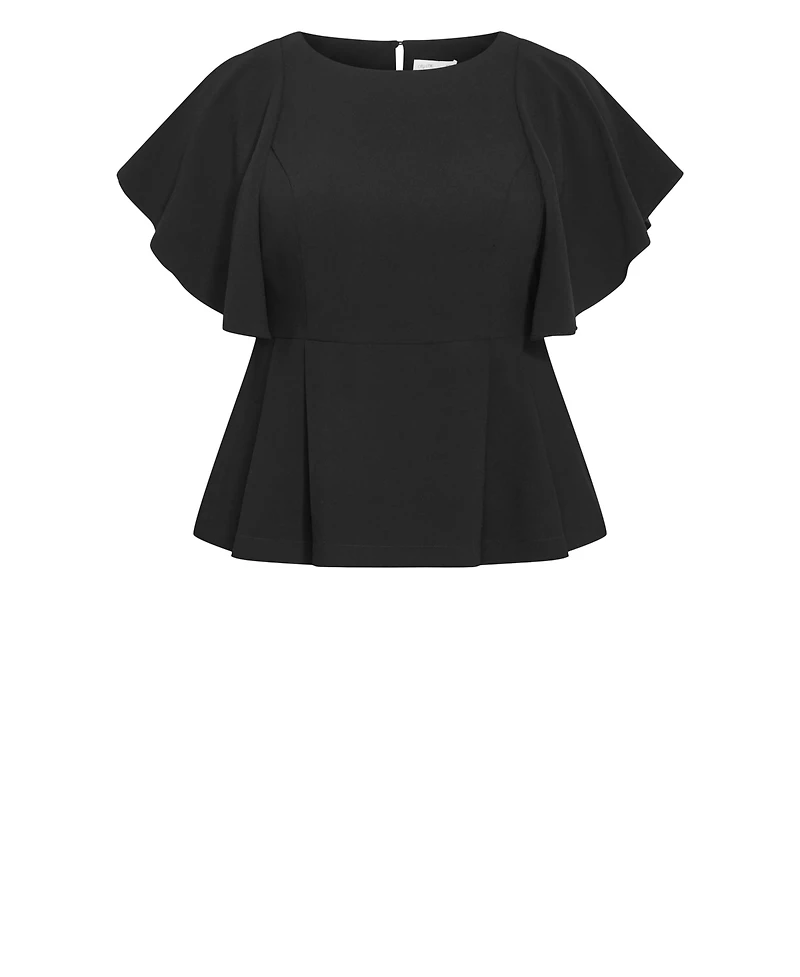 City Chic Plus Cinched Peplum Top
