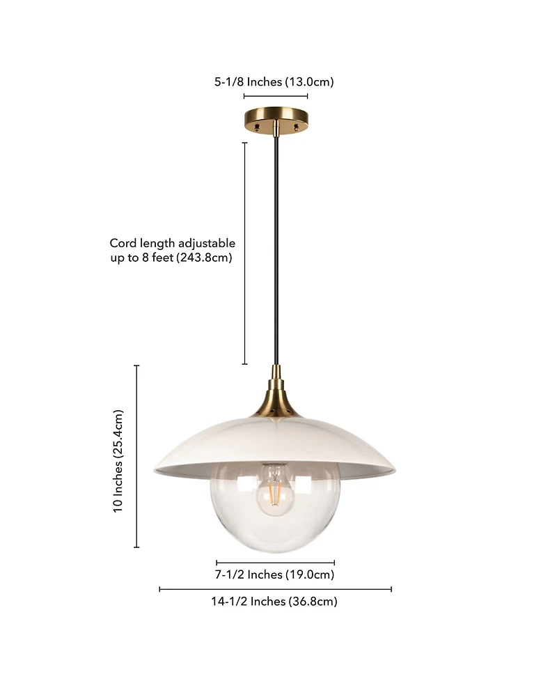 Hudson & Canal Alvia 14.5" Wide Metal Pendant