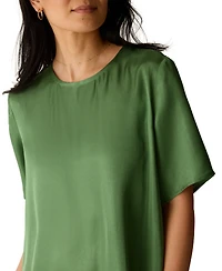 Eileen Fisher Women's Short-Sleeve Round Neck Dress