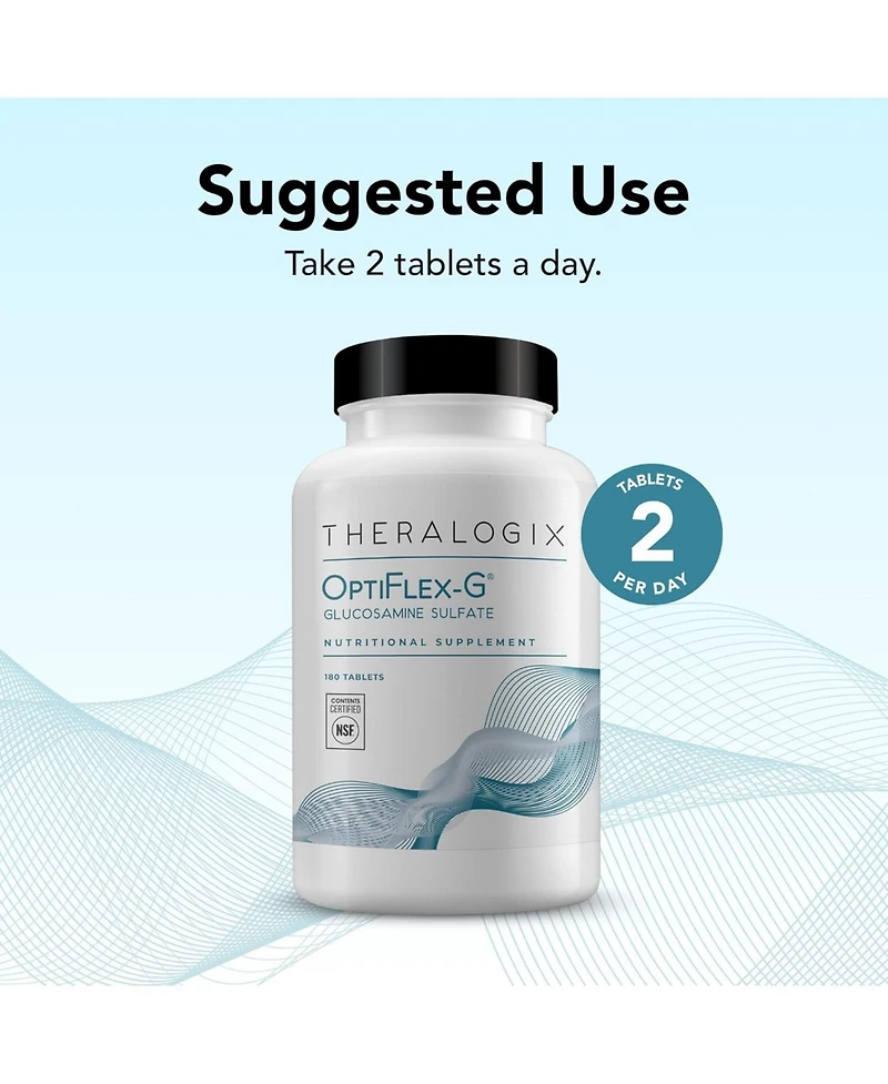 Theralogix OptiFlex-g Glucosamine Sulfate - 90-Day Supply - Joint Support Supplement - High-Absorption Glucosamine Joint Supplement - Nsf Certified