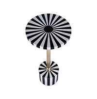 Butler Specialty Zane Brass and Bone Inlay Side Round Side Table